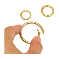 Massieve messing O-ring springringen, vintage metalen connectoren voor sleutelhangers & knutselwerk