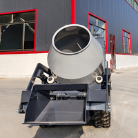 Hochleistungsfähiger Mini-Raupenmischer für Zement, Multifunktionaler 300L Selbstladender Tragbarer Betonmischer