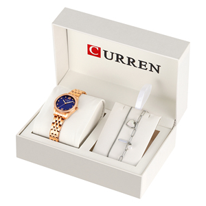 Conjunto de 2 Piezas de Reloj y Collar CURREN 9086 de Lujo para <span class=keywords><strong>Mujer</strong></span>, Reloj de Pulsera de Moda, Relojes Casuales para <span class=keywords><strong>Mujer</strong></span>, Conjunto de Joyería - Product Image 2