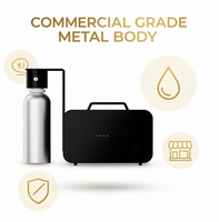 Diffuseur d'huiles essentielles électrique AeroScent Commercial 1000ML à nébulisation, mode IA, construction métallique, design portable, minuterie, pour hôtel
