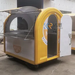 China Mobile Street Fast Food Trailer For Sale Fryer Chip High Quality Hand Push Food Cart