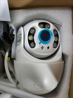 Caméra de surveillance intelligente Wi-Fi avec double éclairage, interphone bidirectionnel, contrôle PTZ, vision nocturne couleur intégrale et lumière noire