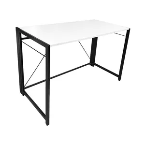 Writing Computer Desk Industrial Style Modern Study Desk Hotel Dining Home Office Desk Folding Table Assemble Foldable Table