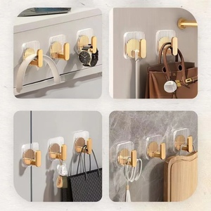Transparent Acrylic <b>Wall</b> <b>Hook</b> Self Adhesive Waterproof Key Bag <b>Hooks</b> <b>Wall</b> Mounted Strong Sticky Bathroom <b>Hooks</b> Kitchen - Product Image 5