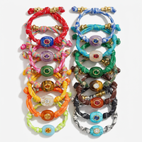 Bracelet tressé artisanal ajustable SongYi avec pendentifs en pierres précieuses naturelles – Bijoux d'été pour stations balnéaires