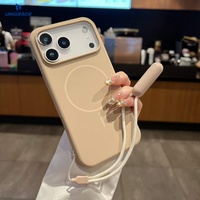 Coque en silicone pour Apple iPhone 18 avec cordon de suspension