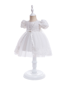 Bambine da bambino <span class=keywords><strong>abiti</strong></span> <span class=keywords><strong>eleganti</strong></span> fiori di compleanno abito da principessa da sposa vestiti di pizzo per neonato - Product Image 2