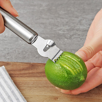 OEM Klantspecifieke Kleur RVS Citroenschiller Zester Lime Rasp Sinaasappel Schijfmachine Cocktail Decoratie Garnish Kanaalmes