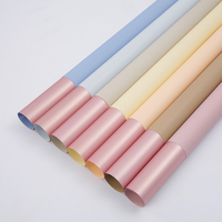 Papier d'emballage pour bouquet de fleurs JOSI, luxueux, coloré, imperméable, imprimé rose doré, 57x57cm, 65 micromètres, enduit