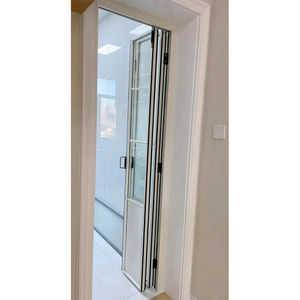 防飓风铝热断裂型材双层玻璃折叠门防水高轨道双折门 - Product Image 3