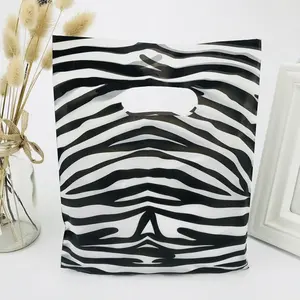कस्टम मुद्रित मुक्त नमूना प्लास्टिक शॉपिंग बैग टी-शर्ट भोजन टैक आउट बैग