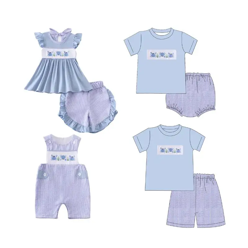 Venda quente Conjuntos de roupas infantis Conjuntos de roupas do bebê 2pcs T-shirt Combinando Girl Dress Bloomers crianças suspensor calças