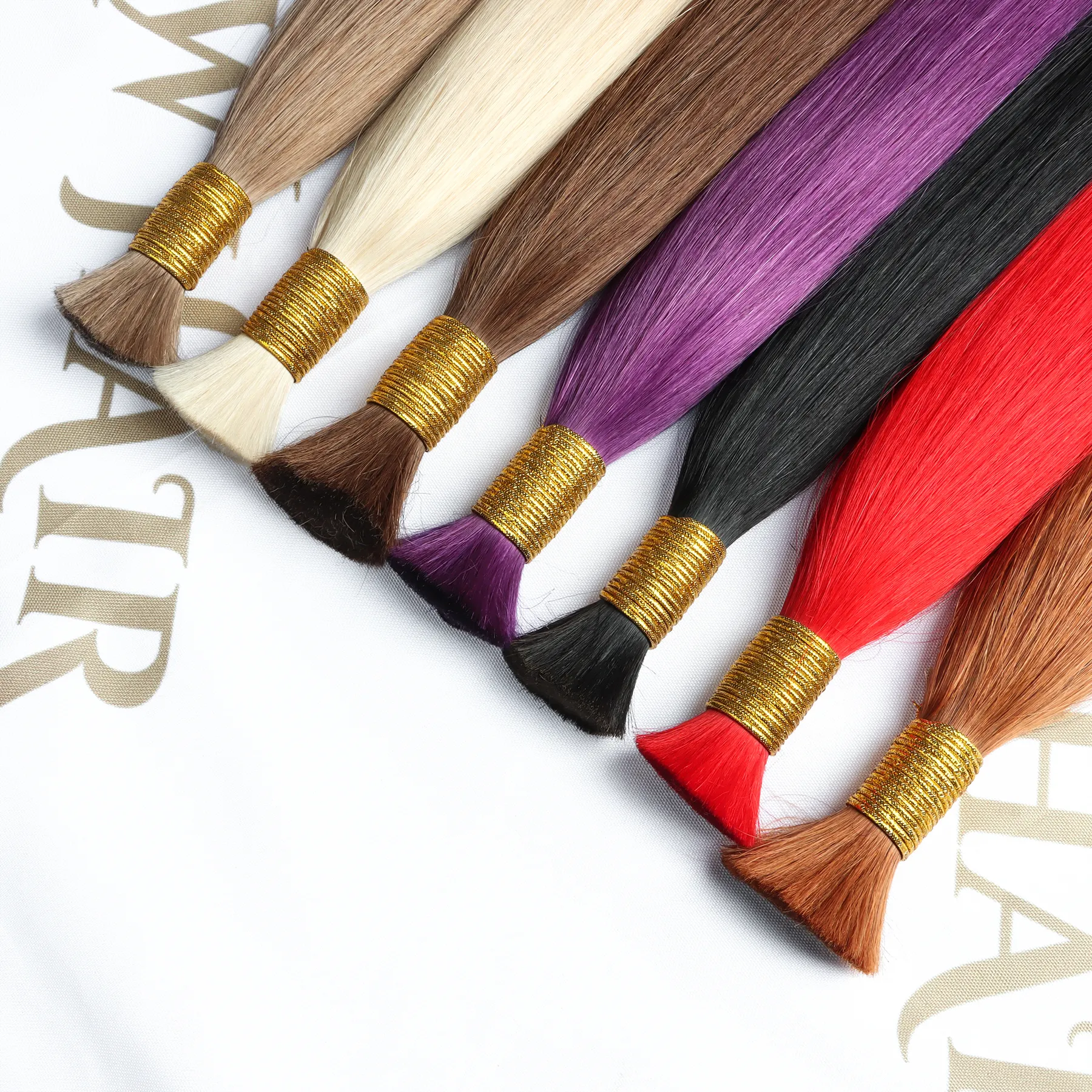 Wholesale One Donor Top Quality 100 Russian Remy Virgin Cuticle Aligned Bulk Human Hair Raw Straight Bulk Hair Extensions