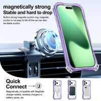 Beautyline magnétique 3 en 1 avec coins couverture de téléphone portable étui transparent de luxe pour Iphone 13 14 15 16 17 Pro Max étuis