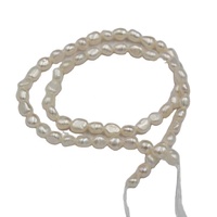 Perles en vrac de culture d'eau douce naturelles en forme de riz, très demandées pour la fabrication de bijoux