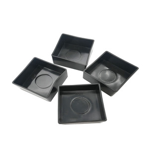 Manchon carré Hanzhe 60 mm en PVC antidérapant, protection pour extrémité de tuyau en acier, protège-pieds de chaise - Product Image 2