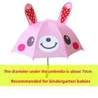 Parapluie manuel à long manche pour enfants, décoré d'oreilles d'animaux 3D, pour filles et bébés, en stock, fabriqué en Chine