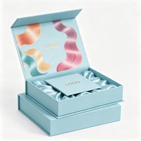Boîte à perruque de luxe avec logo personnalisé, taille personnalisée, fermeture magnétique en carton, emballage pour extensions de cheveux, boîte cadeau en papier pour perruque avec doublure en satin