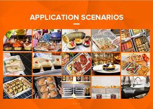 Bandeja para Hornear Desechable de Grado Alimenticio TB81, Disco Elíptico Mediano de 1800 ml, Bandeja de Papel de Aluminio Resistente para Catering de Eventos - Product Image 6