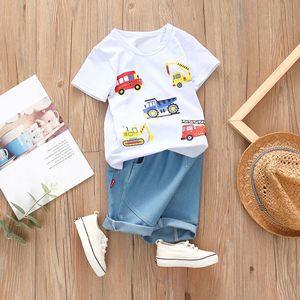 เสื้อผ้าเด็กสไตล์ใหม่คุณภาพสูงลายพิมพ์ลำลองขายส่ง ชุดเสื้อผ้าเด็ก กางเกงตกปลา เสื้อเชิ้ตเด็กผู้ชาย และกางเกงยีนส์ - Product Image 1