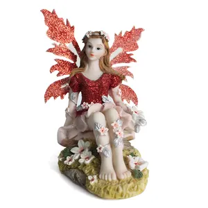 Wings Sitting Fairy resin statue home Garden ornaments