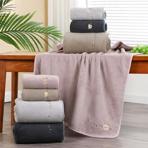 Serviette en microfibre corail de haute qualité, série Ours Joyeux, écologique, séchage rapide, absorbante, unisexe, douce pour la maison - Product Image 4