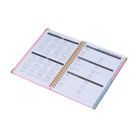 Carnet à spirales ODM avec couverture en tissu ligné, reliure spirale, agenda de travail avec logo personnalisé - Direct usine