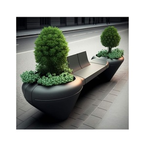 Vaso per <span class=keywords><strong>Fiori</strong></span> in Fibra <span class=keywords><strong>di</strong></span> Vetro Ecologico Bluetown FRP-30 con Finitura Verniciata per Casa, Giardino, Centro Commerciale, Uso Esterno/Interno - Product Image 1