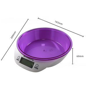 Batterie betriebene elektronische Küchen waage mit Platte Rot Grün Lila Merkmale Quadratische Gewichts mess funktion Baked Food Bowl - Product Image 3