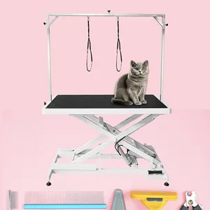 Mesa eléctrica de acero inoxidable para mascotas, ajuste de altura ajustable, mesa de aseo de belleza para perros grandes, gatos pequeños, sostenible