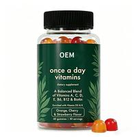 Bioby OEM Marque Privée Gommes Multivitaminées Quotidiennes - Vitamines A C D E B6 B12 Biotine Soutien Immunitaire 60 unités