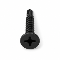 Vis autoforeuse à tête fraisée noire DIN7504 Phillips en acier au carbone pour coffret électrique et tôle, vente en gros