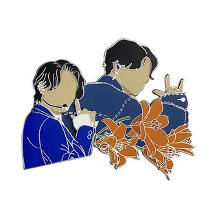 卸売カスタム金属エナメルピンkpop男の子バッジラペルピン人気 - Product Image 3