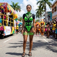 Sexy Riemchen-Badeanzug mit hohem Beinausschnitt, Karnevalskostüm, Schnür-Monokini, Jouvert-Monday-Wear, Großhandel, Private Label, Maßanfertigung, ODM