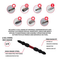 Embouts de tournevis magnétiques antidérapants Phillips LJ-13, 65 mm, 10 pièces, en bande détachable, pour perceuse à percussion DIY, vente en gros