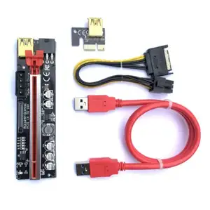 VER011-Mini PCIE 라이저 카드 USB 3.0 PCI-E 라이저 어댑터 PCIE X1-X16 LED 빛 PCI 익스프레스 익스텐더 카드