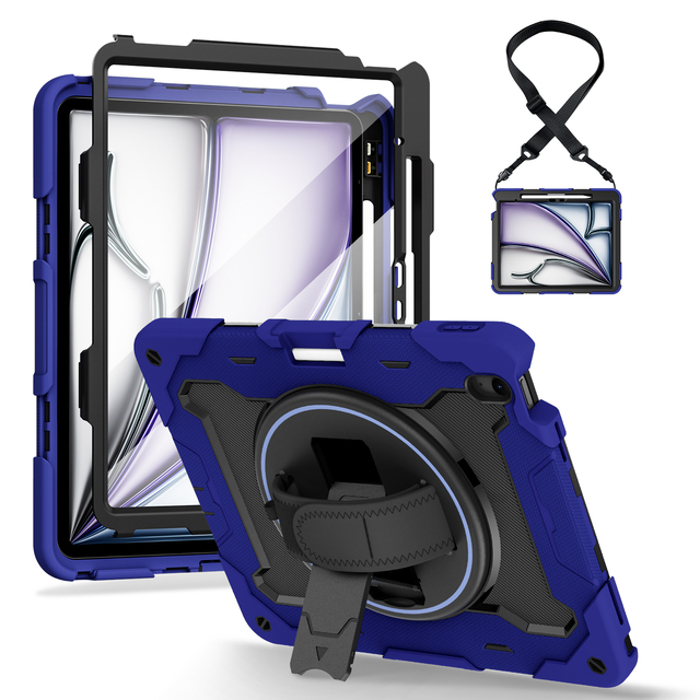 New Arrival Heavy Duty Rugged Tablet Case with 360 Rotation Stand for iPad air 6 11 2024/2025/2026