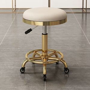Tabouret pivotant et réglable en hauteur pour soins capillaires, tabouret rond pour manucure, conçu pour les salons de coiffure, chaise pivotante. - Product Image 1