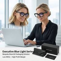Gafas con Filtro de Luz Azul y Logotipo Personalizado, con Caja de Empaque a Medida, Marca Privada, Gafas Cuadradas para Computadora, para Hombre y Mujer