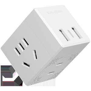 Smart Socket Plug With Rotatable Design Multiple Usb Ports For Desktop Charging Universal Use Plastic Material - Product Image 3