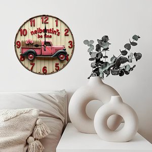Round Wooden <b>Wall</b> <b>Clock</b> 25x25Cm <b>Silent</b> Non Ticking Home Decor <b>Clock</b> - Product Image 3