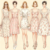 Custom Floral Dress Women Summer Cute Casual Mini Midi Dress Vintage Style OEM ODM Factory Custom Clothing Supplier