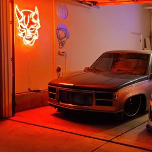 Letrero de Neón Flexible de Acrílico con Diseño de Máscara Hannya Japonesa, Luz LED Naranja <span class=keywords><strong>Demon</strong></span> DC 12V para Decoración de Pared en Hoteles, Bares y Salas de Juego - Product Image 4