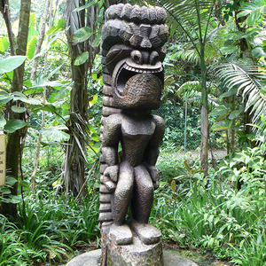 Estatua grande personalizada de bronce castong Tiki para decoración al aire libre - Product Image 2