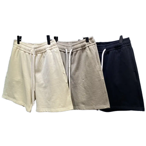 Pantalones Cortos de Verano para Hombre al por Mayor, de Algodón, Cintura Elástica, Color Sólido, con Logotipo Personalizado, Estilo Urbano, Casual, para Fitness, con Bolsillos, Alta Calidad - Product Image 1