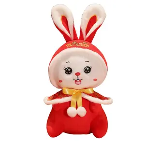 Costume Tang de lapin en peluche de Style chinois, poupée douce et porte-bonheur, Collection de mascotte, cadeau de noël, nouvel an 2023