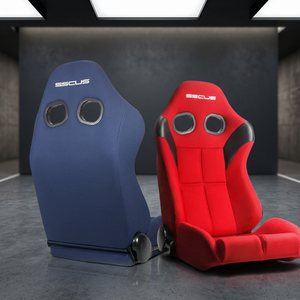 Asiento de coche de carreras de tela de búho universal con respaldo ajustable OEM con comodidad de carreras y ajuste personalizado - Product Image 1