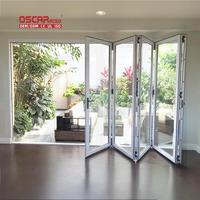 Folding Glass Door Soundproof Partition Office Home Balcony Sliding Bifold Door Glass Wall Room Divider Bifold Doors