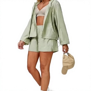 Ladies Nylon Shirt Soft Lightweight Quick Dry Breathable Stretchy Fabric Casual Fashion Top Comfortable Everyday Wear <b>Short</b> - Product Image 1