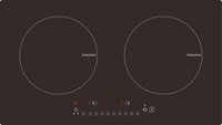 Cuisinière à écran tactile en verre à économie d'énergie, 2 brûleurs, Portable, simple, petite cuisinière à double Induction